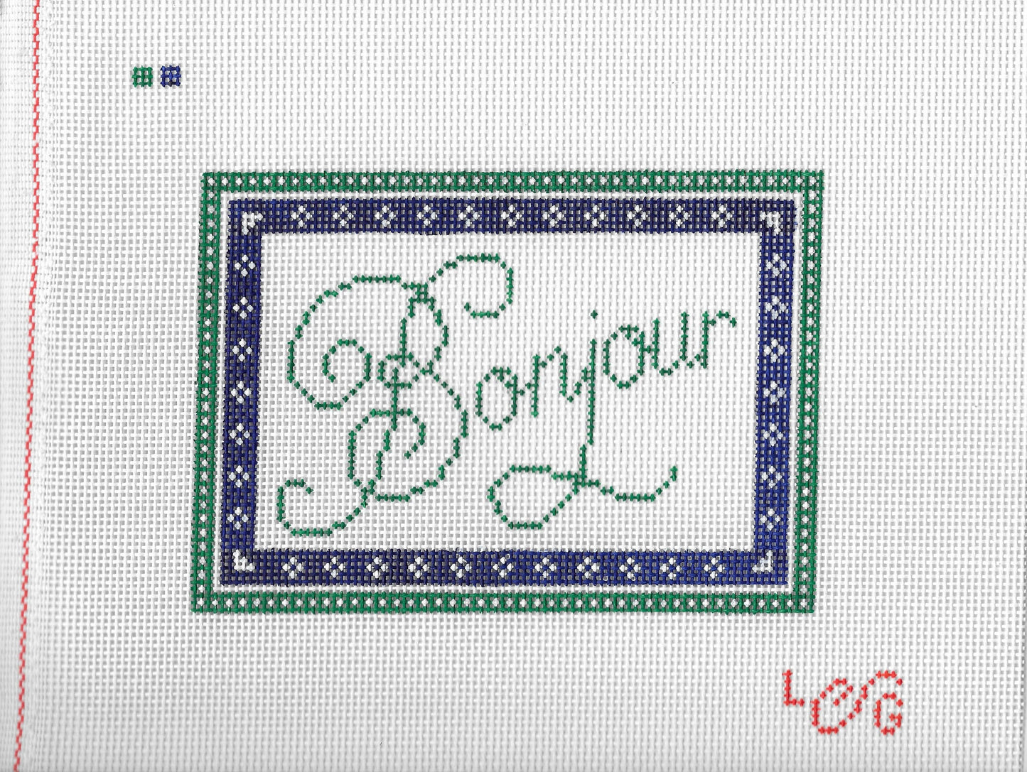 Le Grande Stitchery -Bonjour Sign