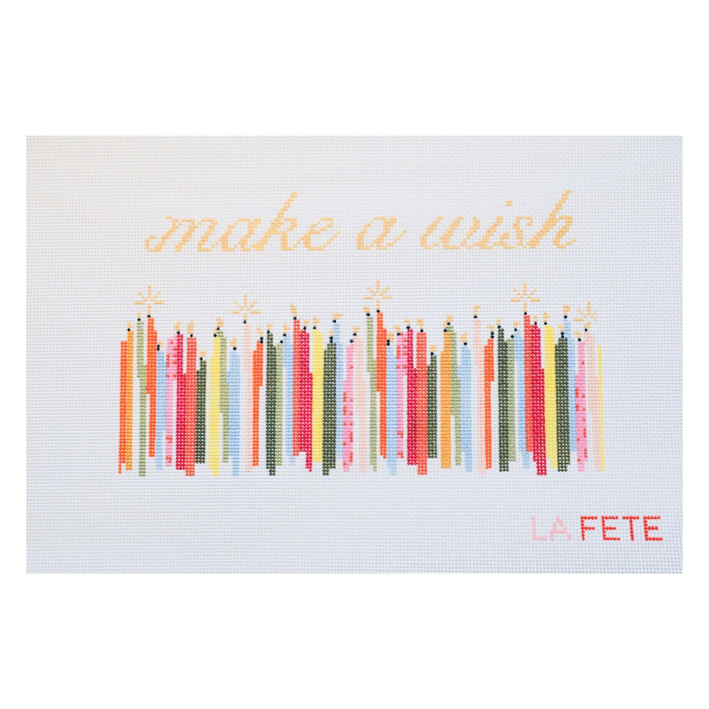 'Make a Wish' Punch Hand Painted Needlepoint Canvas