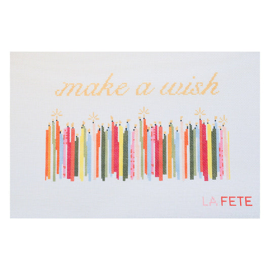 'Make a Wish' Punch Hand Painted Needlepoint Canvas
