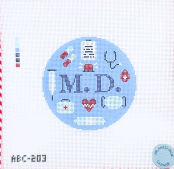 Atlantic Blue Canvas - Doctor Round