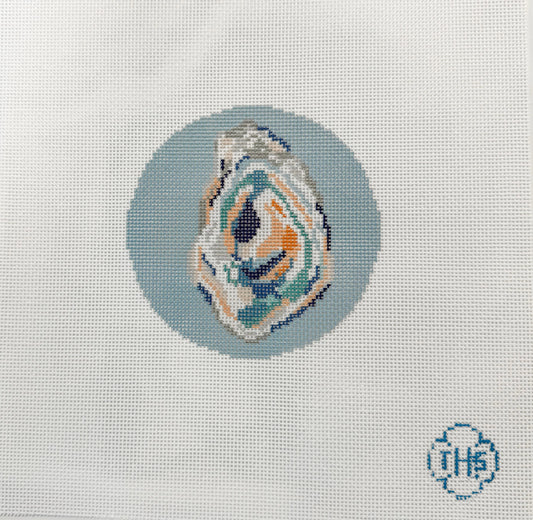 The Stitched Hydrangea - Oyster Round