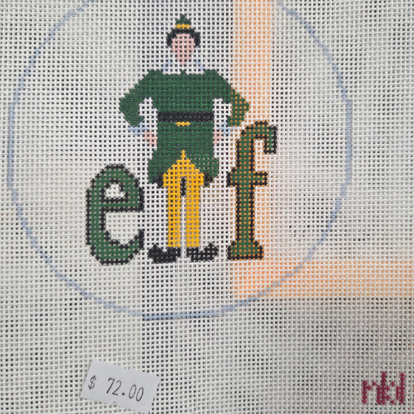 Elf Round Needlepoint Canvas