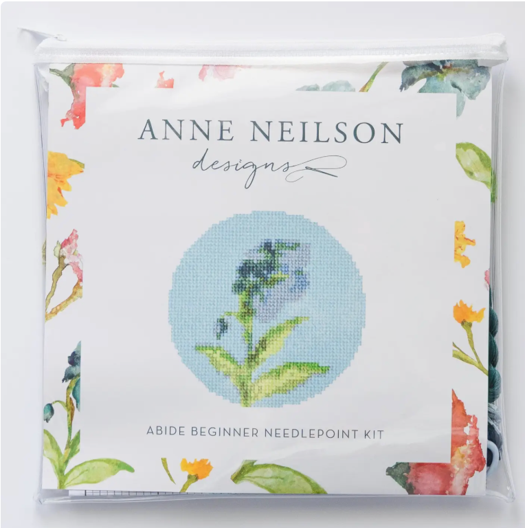 Anne Neilson - Abide Floral Beginner Needlepoint Kit