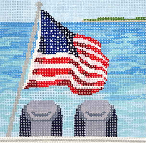 Lookout Needlepoint - Boat Days 13 mesh