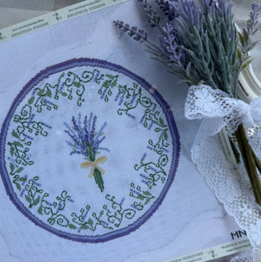 Magnolia Needlepoint - Lavender Bundles Plate