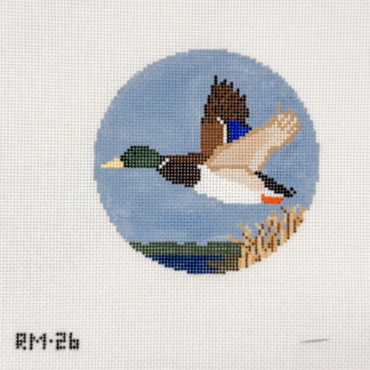 Lookout Needlepoint Duck over Marsh