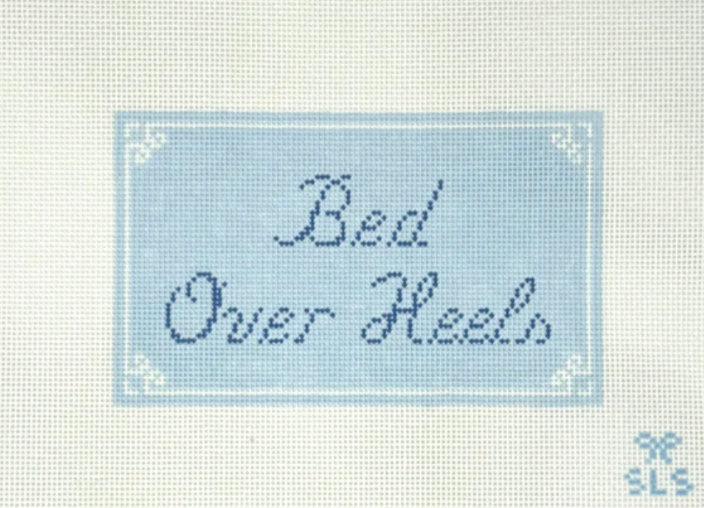 SLS Designs - Bed Over Heels Pillow Blue