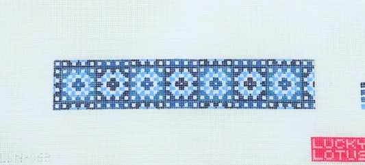 Lucky Lotus -Blue Granny Square Key Fob