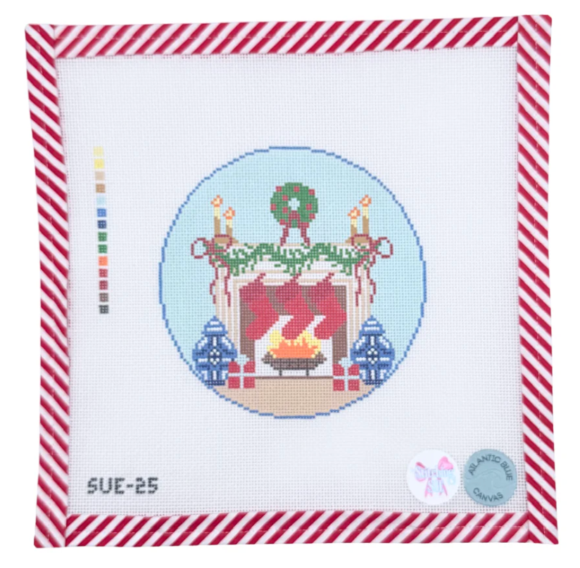 Stitching Sue Christmas Fireplace