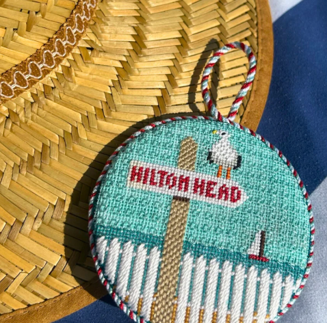 Stitch Style -Beach Sign Round