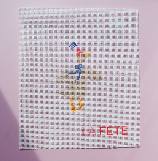 Party Animals - Goose Needlepoint Canvas
