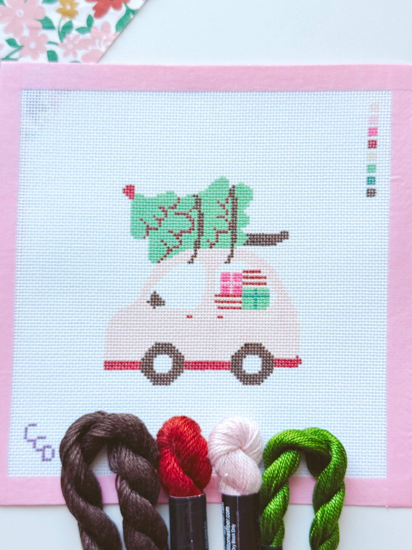 Christmas Car Needlepoint