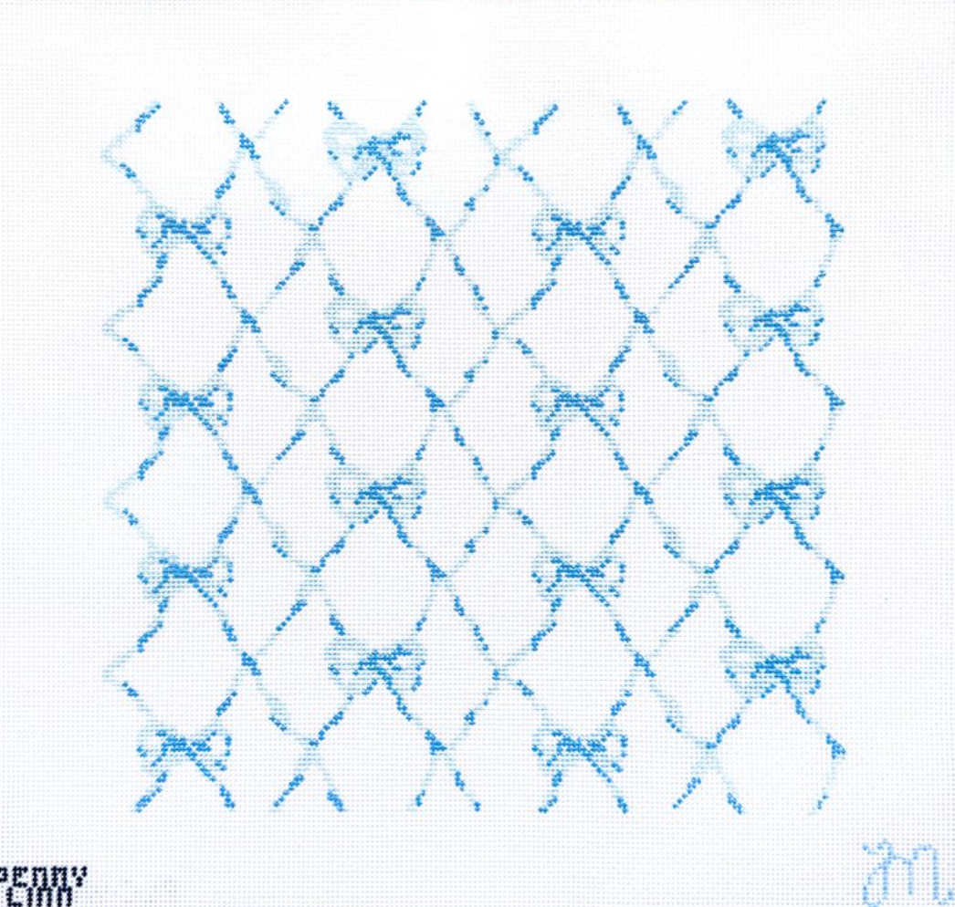 What Morgan's Stitching - Bow Lattice Blue