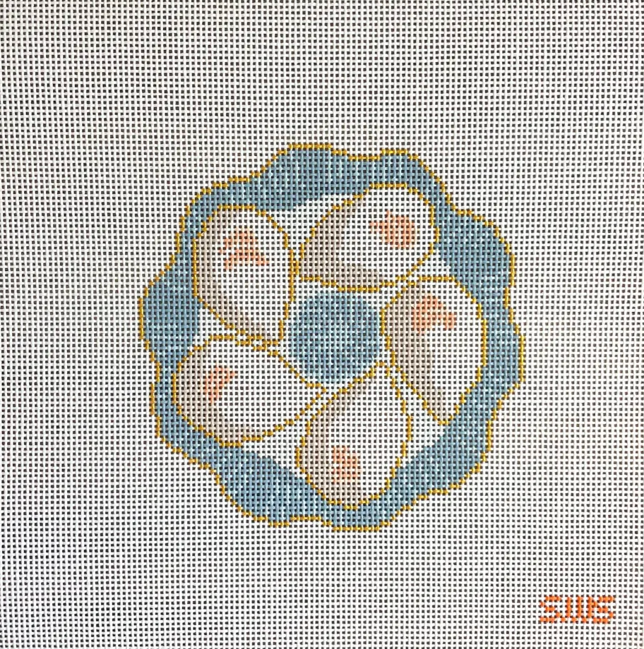 Stitching With Stacey - Blue Oyster Plate