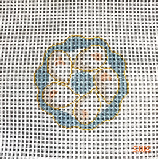 Stitching With Stacey - Blue Oyster Plate