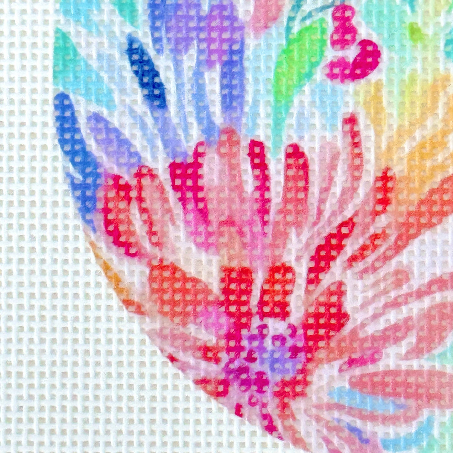 Cotswold Design Co Floral Round Ornament Needlepoint Canvas 8x8