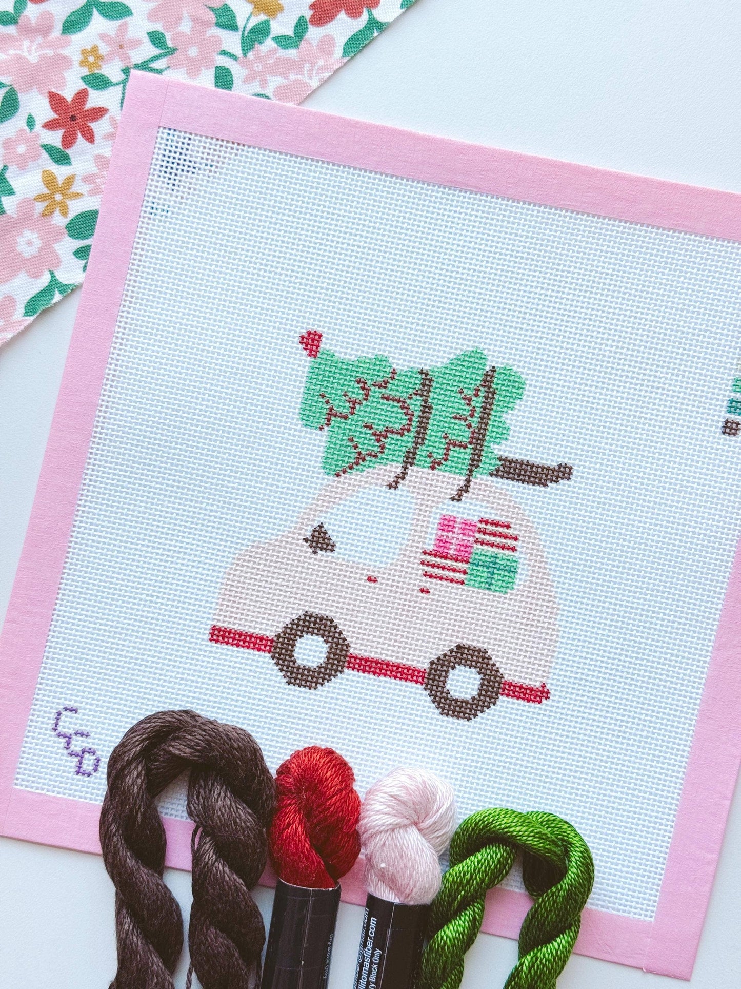 Christmas Car Needlepoint