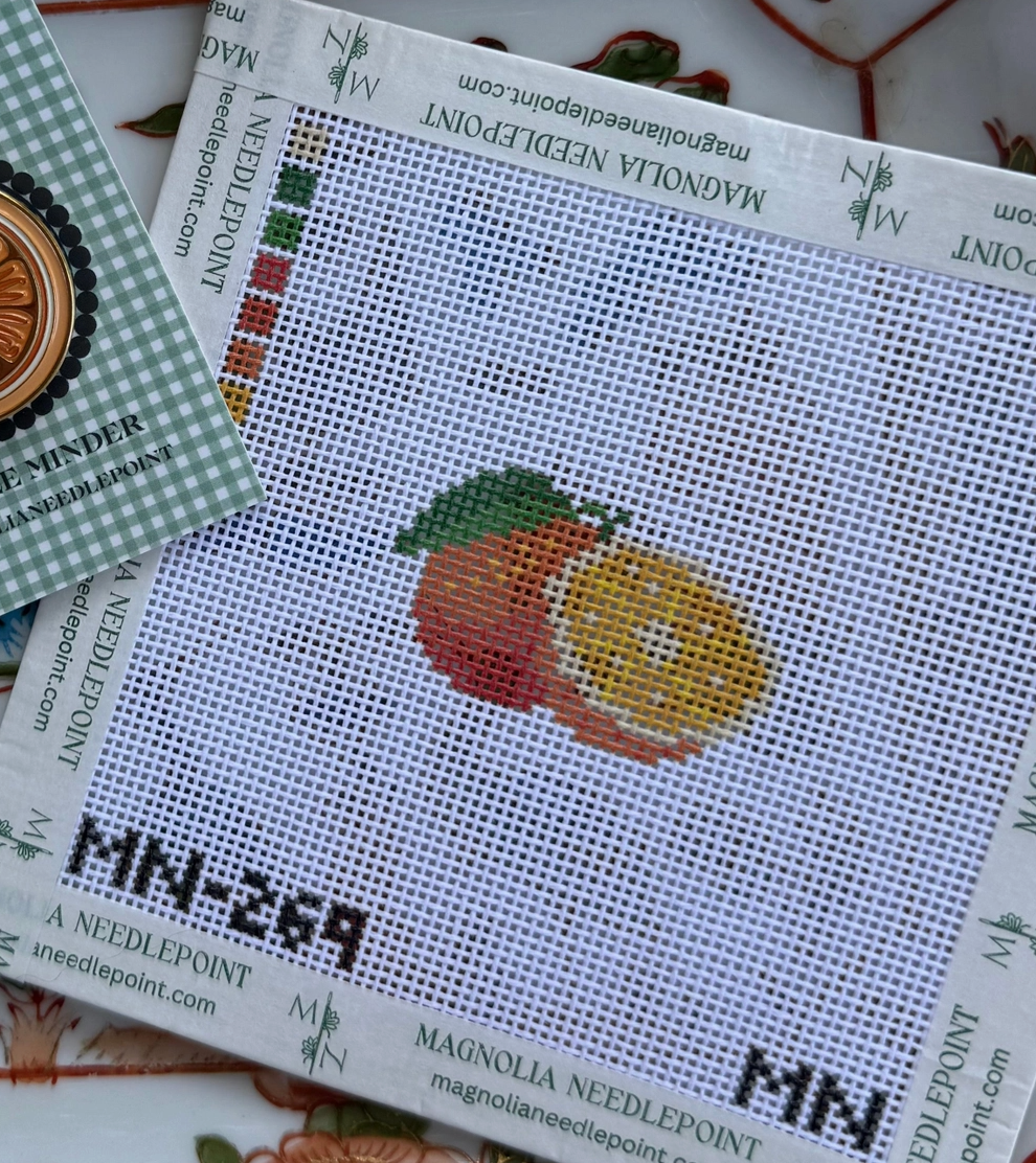Magnolia Needlepoint - Mini Orange