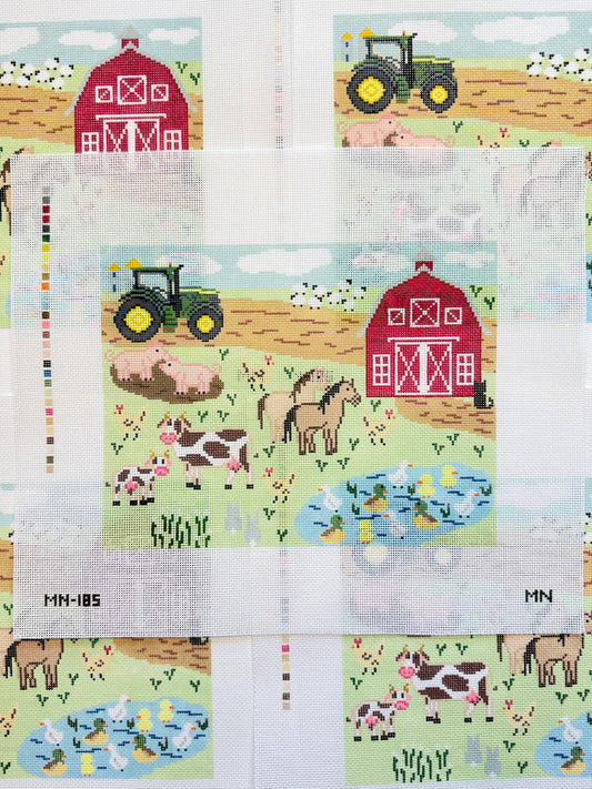 Magnolia Needlepoint - Barnyard Farm Scene