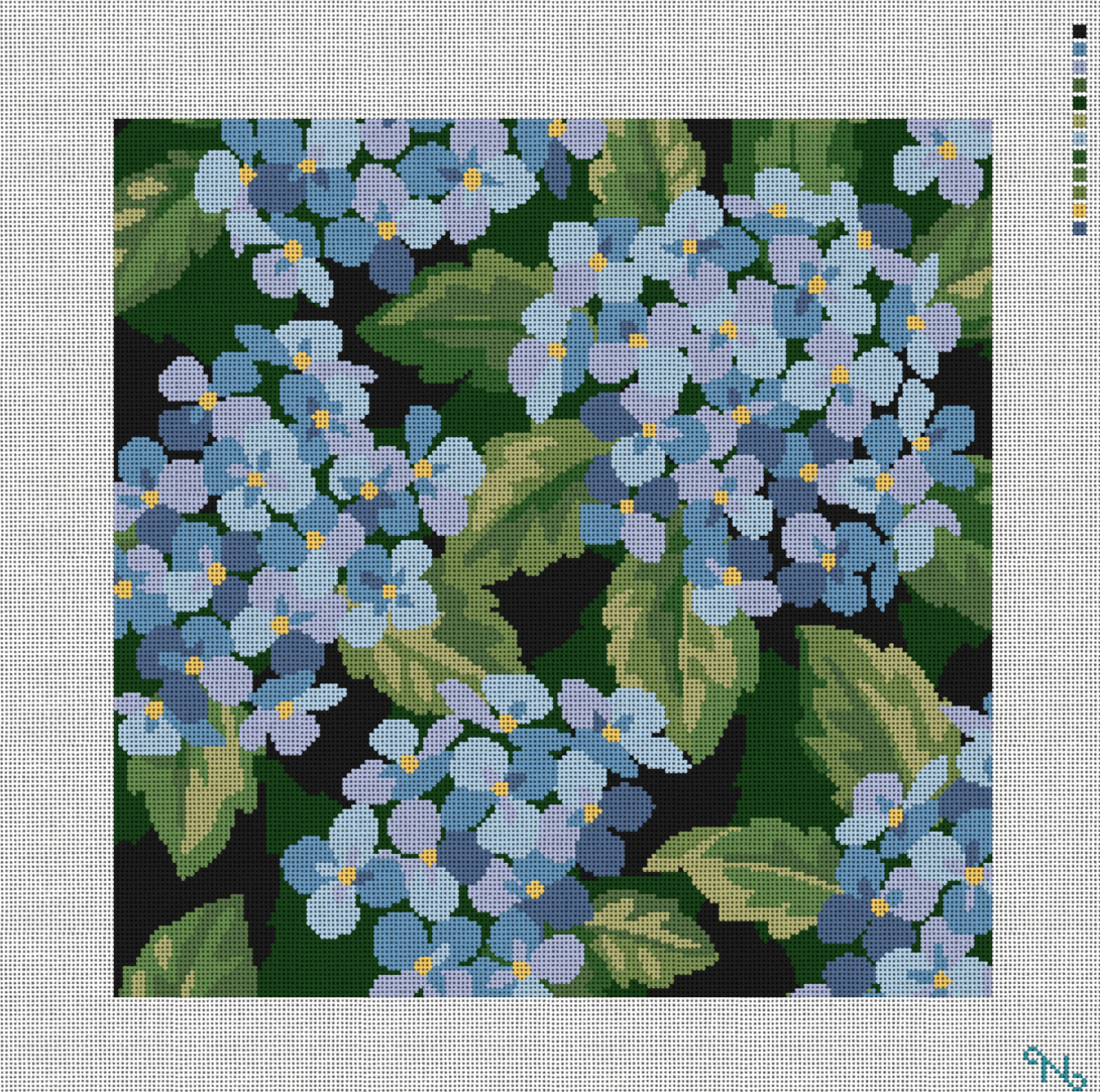 Needlepaint - Hydrangea
