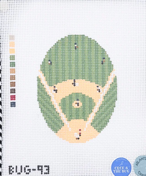 Cece & the Bug - Baseball from Above Oval