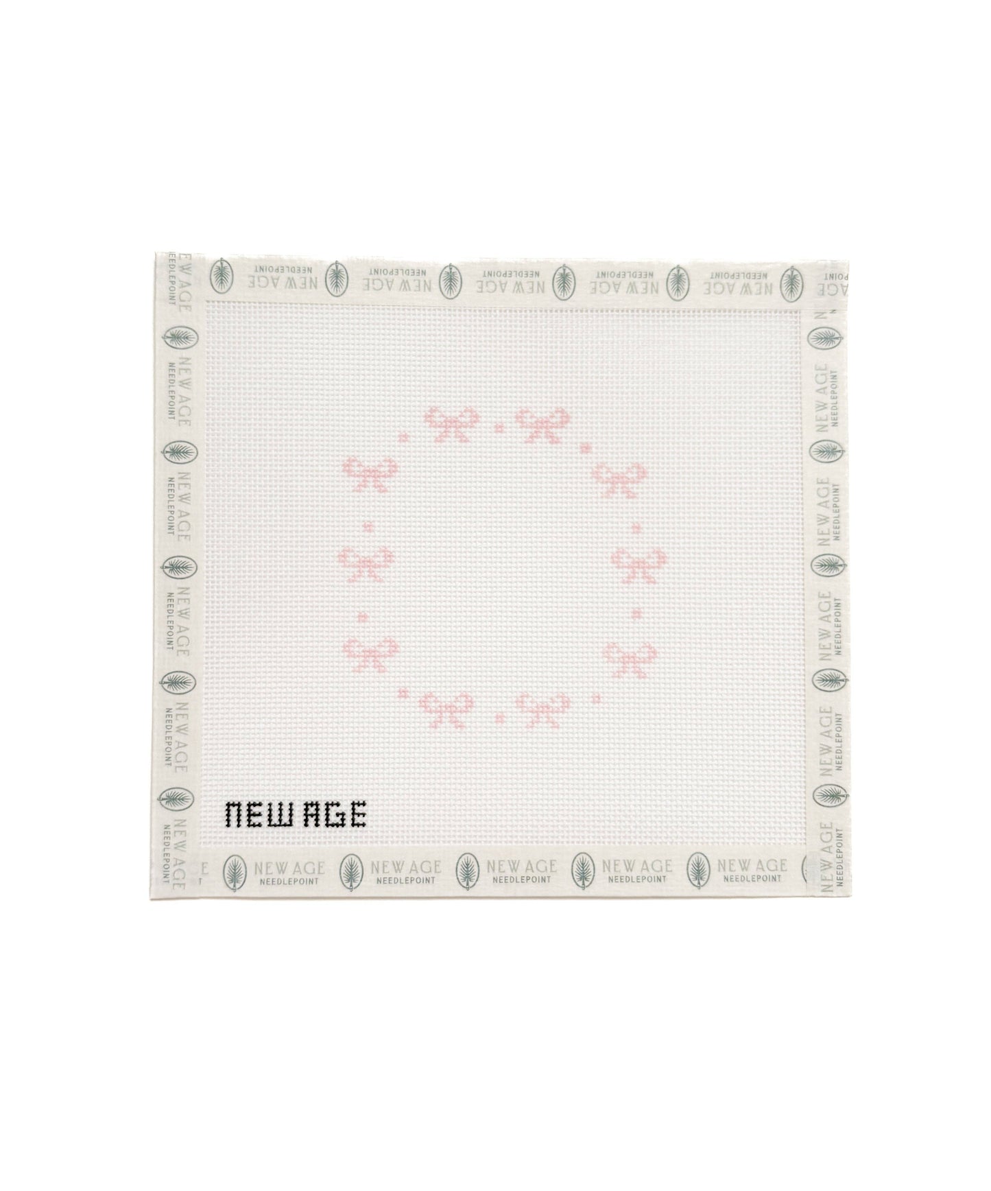 New Age Needlepoint - Bow Circle Canvas