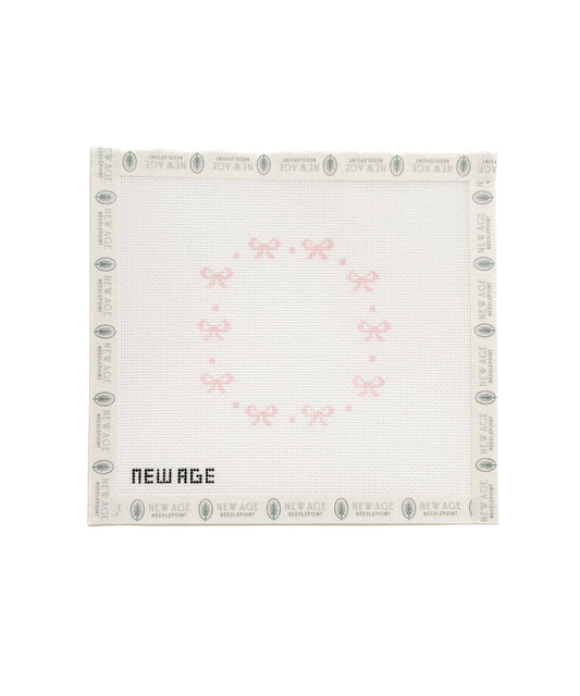 New Age Needlepoint - Bow Circle Canvas