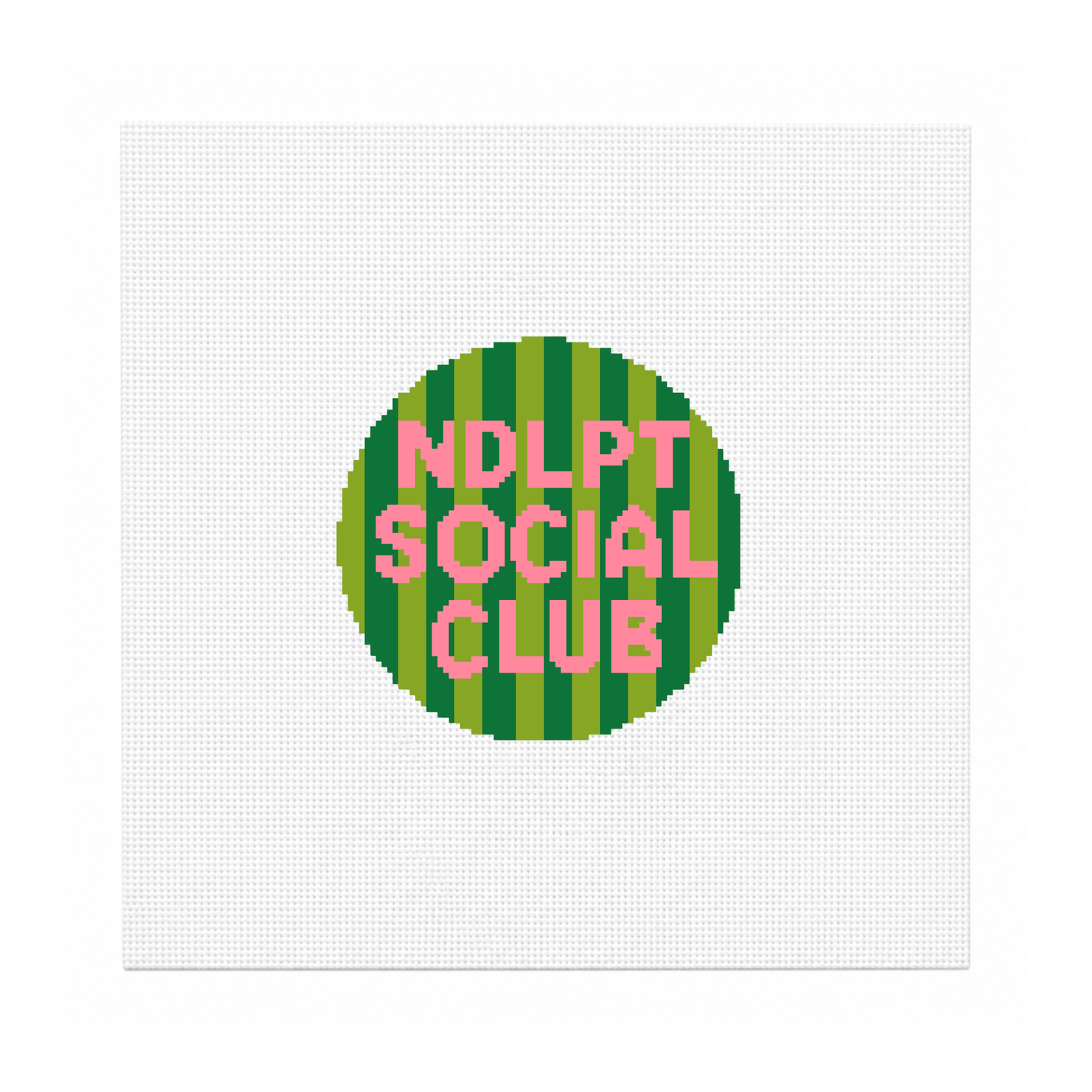 Social Club 13 Mesh Needlepoint  Canvas |4" | round