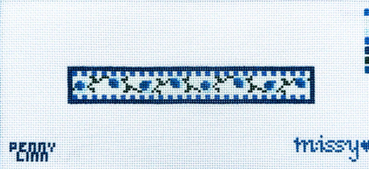 Classically Missy - Key Fob Checkered Rose Blues